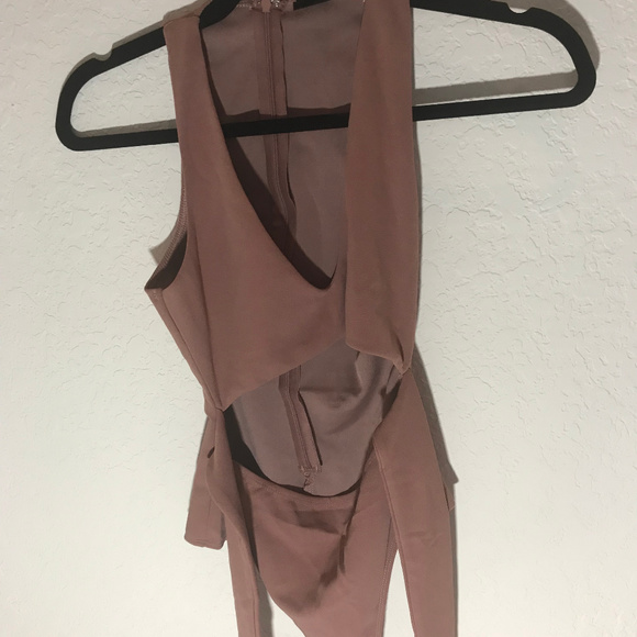 Front Tie Bodysuit (Color is Toast, See listing) - Picture 2 of 2